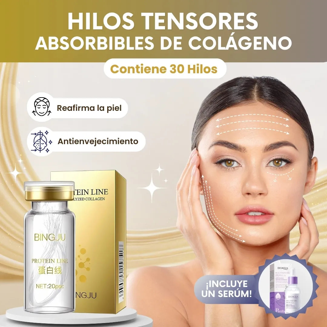 Set hilos tensores absorbibles de colágeno + Serúm 🎁