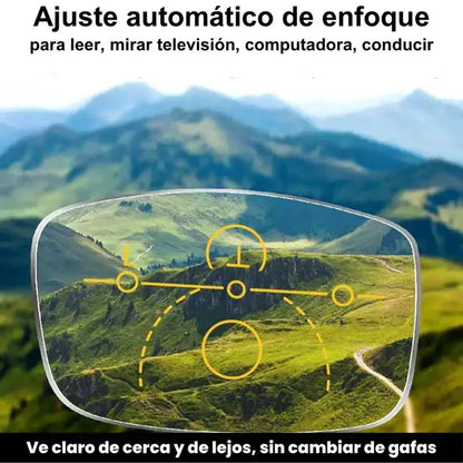 GAFAS MULTIFOCALES INTELIGENTES TR90 CON ZOOM AUTIMATICO, PROTECIÓN DE LUZ AZUL Y EFECTO FOTOCROMÁTICO