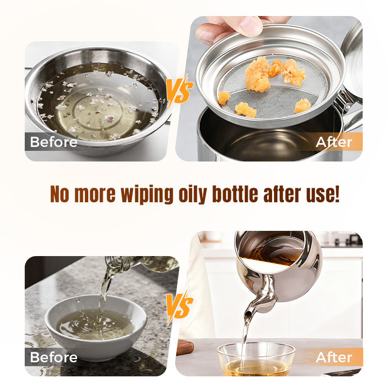 🔥Promoción por tiempo limitado 🔥Olla filtrante de aceite de acero inoxidable