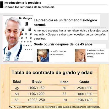 GAFAS MULTIFOCALES INTELIGENTES TR90 CON ZOOM AUTIMATICO, PROTECIÓN DE LUZ AZUL Y EFECTO FOTOCROMÁTICO