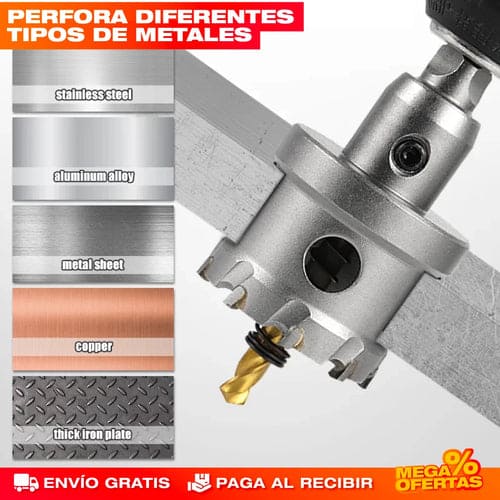 SET X 5 BROCAS SIERRA PERFORADORA TCT