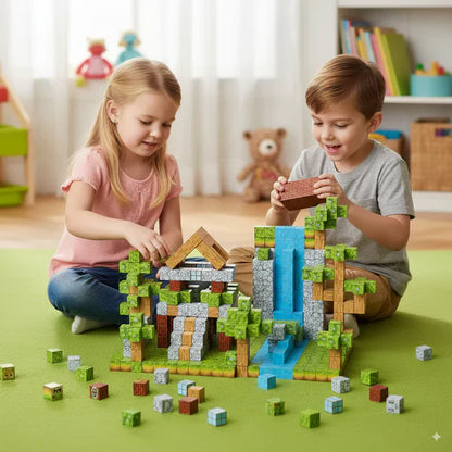 PixelMag™ - Bloques Magnéticos Estilo Minecraft - 3+ años