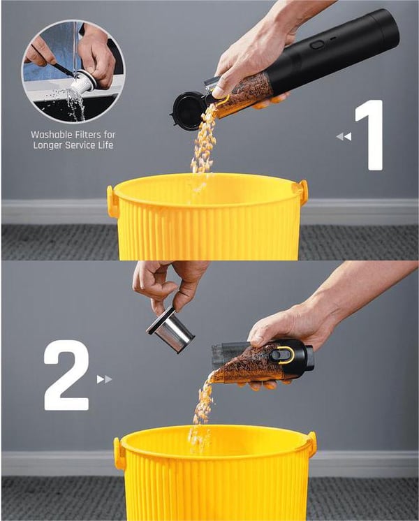 💥 Aspiradora de Coche Inalámbrica Slim V8 Mate - Alta Potencia 13000Pa/30AW