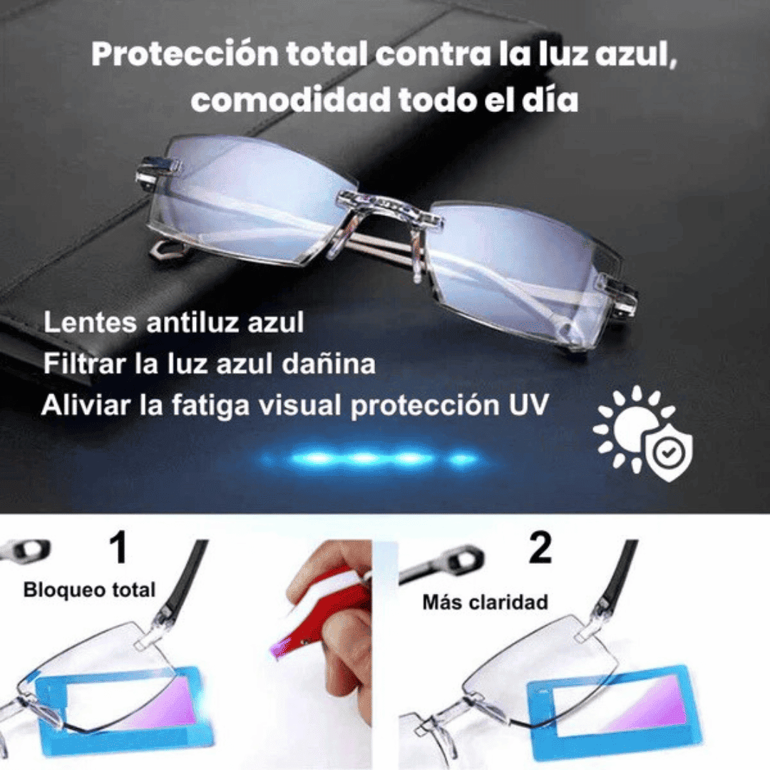 GAFAS MULTIFOCALES INTELIGENTES TR90 CON ZOOM AUTIMATICO, PROTECIÓN DE LUZ AZUL Y EFECTO FOTOCROMÁTICO