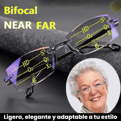 GAFAS MULTIFOCALES INTELIGENTES TR90 CON ZOOM AUTIMATICO, PROTECIÓN DE LUZ AZUL Y EFECTO FOTOCROMÁTICO